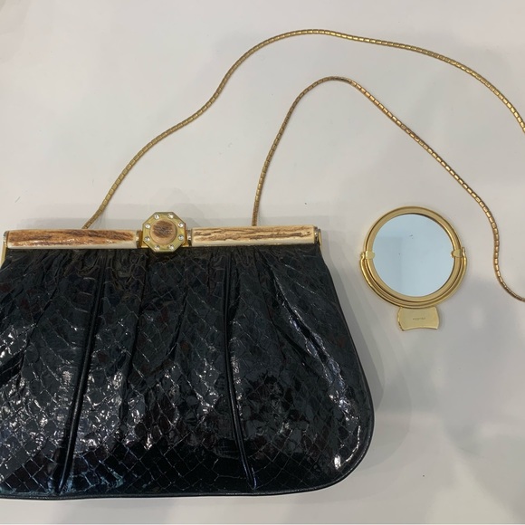 Finesse LaModel Black Snakeskin Antler Purse - Picture 5 of 8